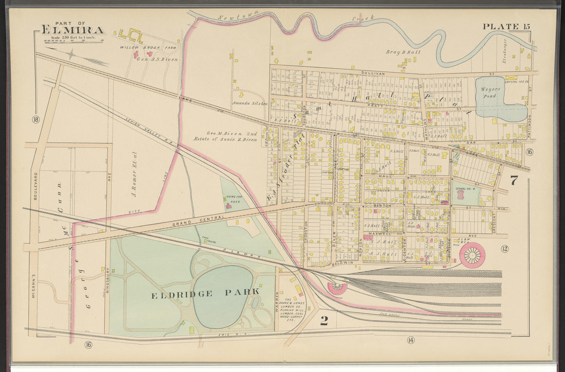 Image 17 of Atlas of the City of Elmira, New York from Atlas of the City of Elmira, New York : from Official Records, Private Plans and Surveys, Under the Direction and Personal Supervision of 1896 by Relic Map Company