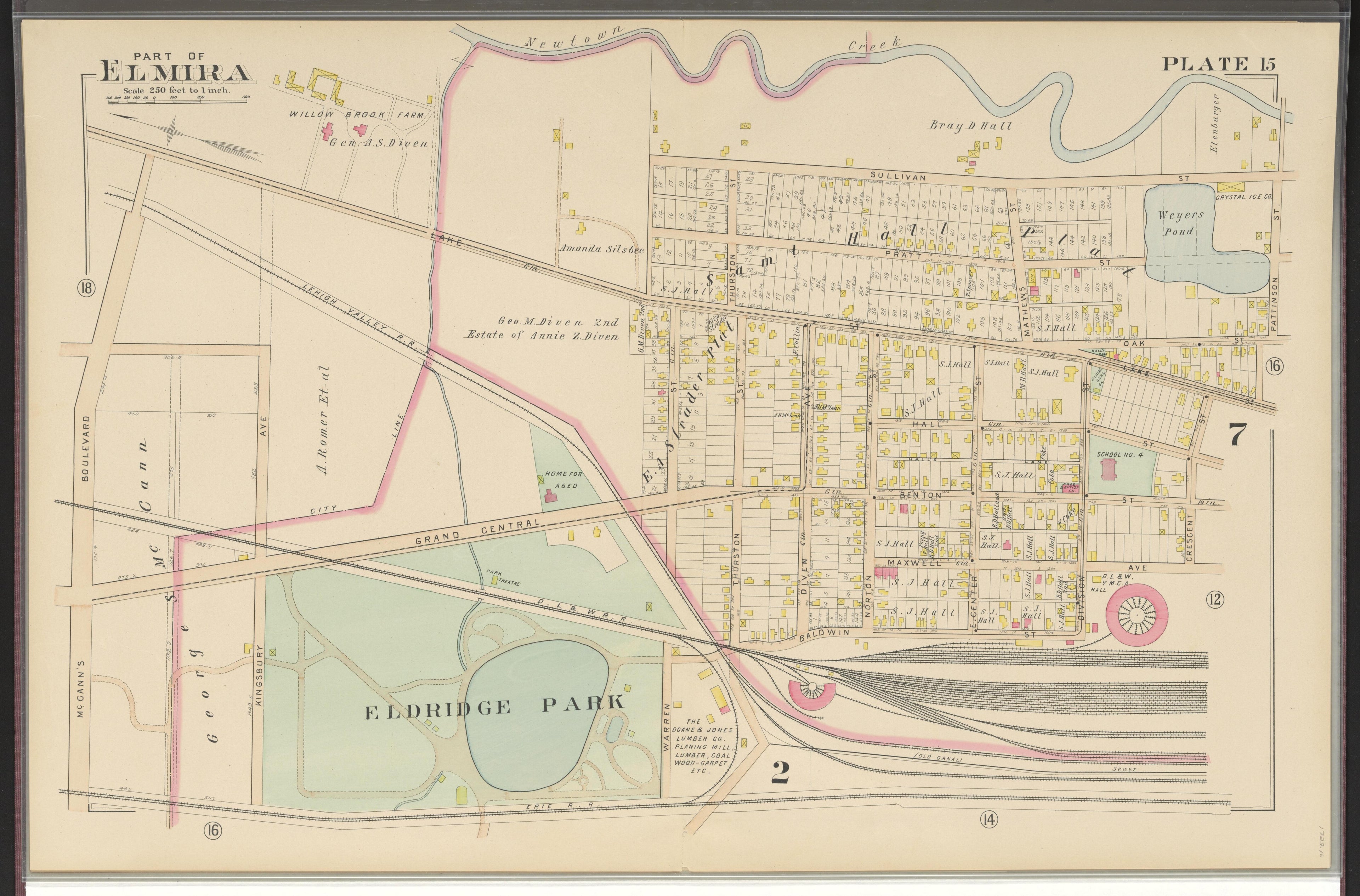 Image 17 of Atlas of the City of Elmira, New York from Atlas of the City of Elmira, New York : from Official Records, Private Plans and Surveys, Under the Direction and Personal Supervision of 1896 by Relic Map Company