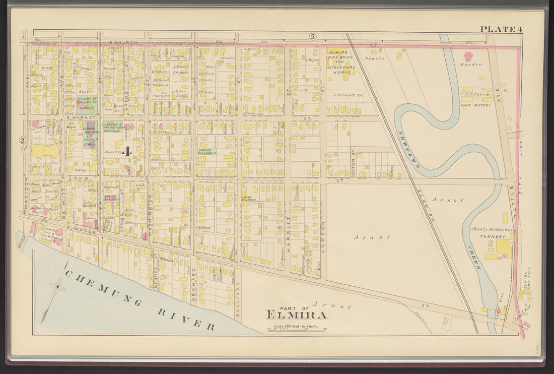 Image 6 of Atlas of the City of Elmira, New York from Atlas of the City of Elmira, New York : from Official Records, Private Plans and Surveys, Under the Direction and Personal Supervision of 1896 by Relic Map Company