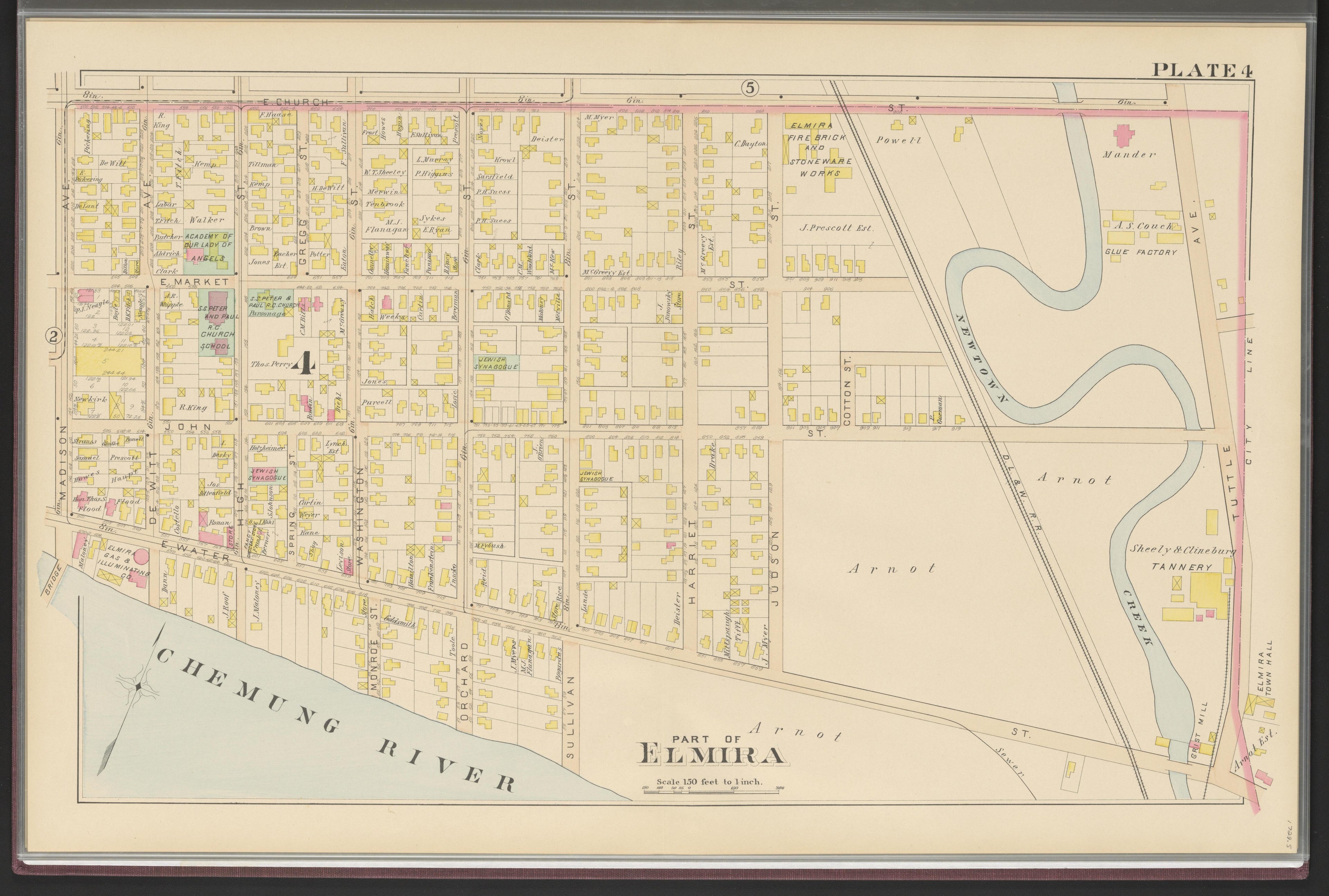 Image 6 of Atlas of the City of Elmira, New York from Atlas of the City of Elmira, New York : from Official Records, Private Plans and Surveys, Under the Direction and Personal Supervision of 1896 by Relic Map Company