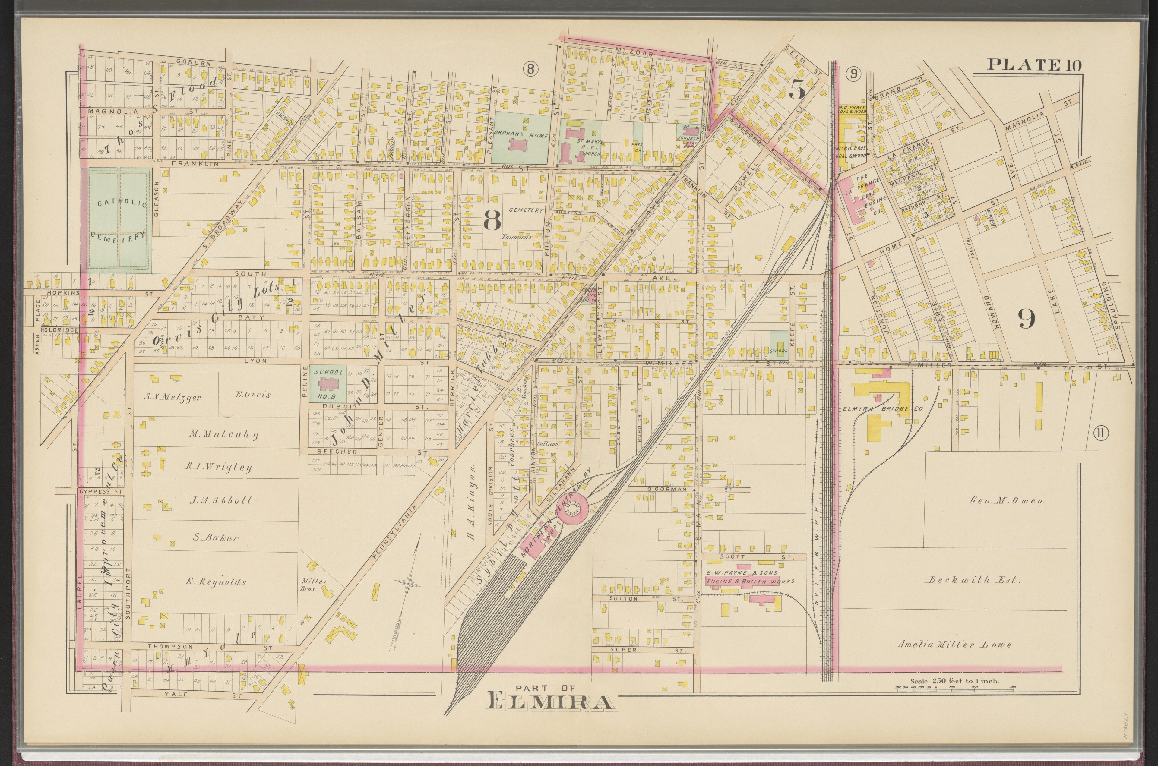 Image 12 of Atlas of the City of Elmira, New York from Atlas of the City of Elmira, New York : from Official Records, Private Plans and Surveys, Under the Direction and Personal Supervision of 1896 by Relic Map Company