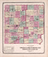 Coles, Clark, Cumberland, Doublas & Edgar from Atlas of Kendall County and the State of Illinois : to Which Is Added an Atlas of the United States, Maps of the Hemispheres &c. &c. &c 1870 by Relic Map Company