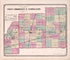Piatt, Champaign & Vermillion from Atlas of Kendall County and the State of Illinois : to Which Is Added an Atlas of the United States, Maps of the Hemispheres &c. &c. &c 1870 by Relic Map Company