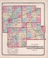 Effingham, Clay, Fayette & Marion from Atlas of Kendall County and the State of Illinois : to Which Is Added an Atlas of the United States, Maps of the Hemispheres &c. &c. &c 1870 by Relic Map Company