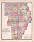 Crawford, Edwards, Jasper, Lawrence, Richland & Wabash from Atlas of Kendall County and the State of Illinois : to Which Is Added an Atlas of the United States, Maps of the Hemispheres &c. &c. &c 1870 by Relic Map Company