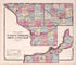 Counties of Jo Daviess, Stephenson, Carroll and Rock Island from Atlas of Kendall County and the State of Illinois : to Which Is Added an Atlas of the United States, Maps of the Hemispheres &c. &c. &c 1870 by Relic Map Company