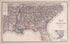 Southern States from Atlas of Kendall County and the State of Illinois : to Which Is Added an Atlas of the United States, Maps of the Hemispheres &c. &c. &c 1870 by Relic Map Company