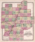 Counties of Putnam, Stark, Marshall, Peoria, Woodford and Tazewell from Atlas of Kendall County and the State of Illinois : to Which Is Added an Atlas of the United States, Maps of the Hemispheres &c. &c. &c 1870 by Relic Map Company