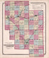 Counties of Lasalle, Grundy and Livingston from Atlas of Kendall County and the State of Illinois : to Which Is Added an Atlas of the United States, Maps of the Hemispheres &c. &c. &c 1870 by Relic Map Company