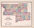 Madison, Bond and Clinton from Atlas of Kendall County and the State of Illinois : to Which Is Added an Atlas of the United States, Maps of the Hemispheres &c. &c. &c 1870 by Relic Map Company