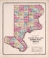 Saline, Gallatin, Hardin, Pope and Massac from Atlas of Kendall County and the State of Illinois : to Which Is Added an Atlas of the United States, Maps of the Hemispheres &c. &c. &c 1870 by Relic Map Company