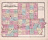 Wayne, Jefferson, Franklin, Hamilton and White from Atlas of Kendall County and the State of Illinois : to Which Is Added an Atlas of the United States, Maps of the Hemispheres &c. &c. &c 1870 by Relic Map Company