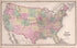 United States from Atlas of Kendall County and the State of Illinois : to Which Is Added an Atlas of the United States, Maps of the Hemispheres &c. &c. &c 1870 by Relic Map Company