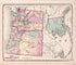 Washington & Oregon; Alaska from Atlas of Kendall County and the State of Illinois : to Which Is Added an Atlas of the United States, Maps of the Hemispheres &c. &c. &c 1870 by Relic Map Company