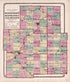 Counties of Winnabago, Boone, Ogle, Lee and De Kalb from Atlas of Kendall County and the State of Illinois : to Which Is Added an Atlas of the United States, Maps of the Hemispheres &c. &c. &c 1870 by Relic Map Company
