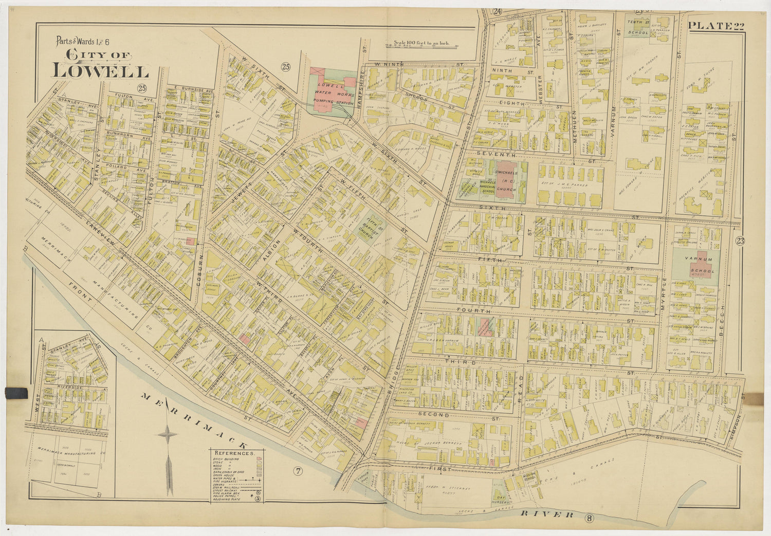 Image 26 of Atlas of the City of Lowell Massachusetts from Atlas of the City of Lowell Massachusetts 1896 by Relic Map Company