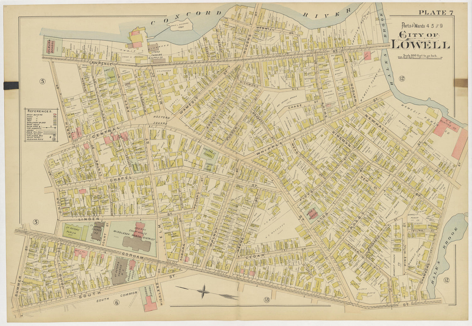Image 11 of Atlas of the City of Lowell Massachusetts from Atlas of the City of Lowell Massachusetts 1896 by Relic Map Company
