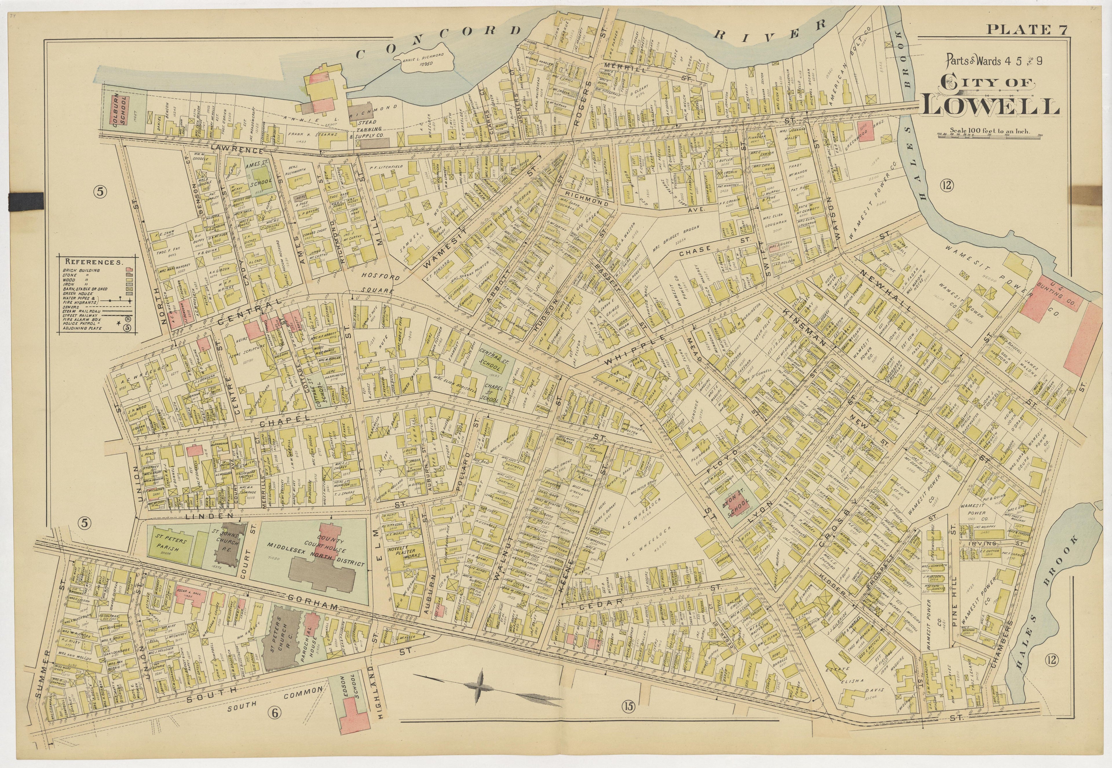 Image 11 of Atlas of the City of Lowell Massachusetts from Atlas of the City of Lowell Massachusetts 1896 by Relic Map Company