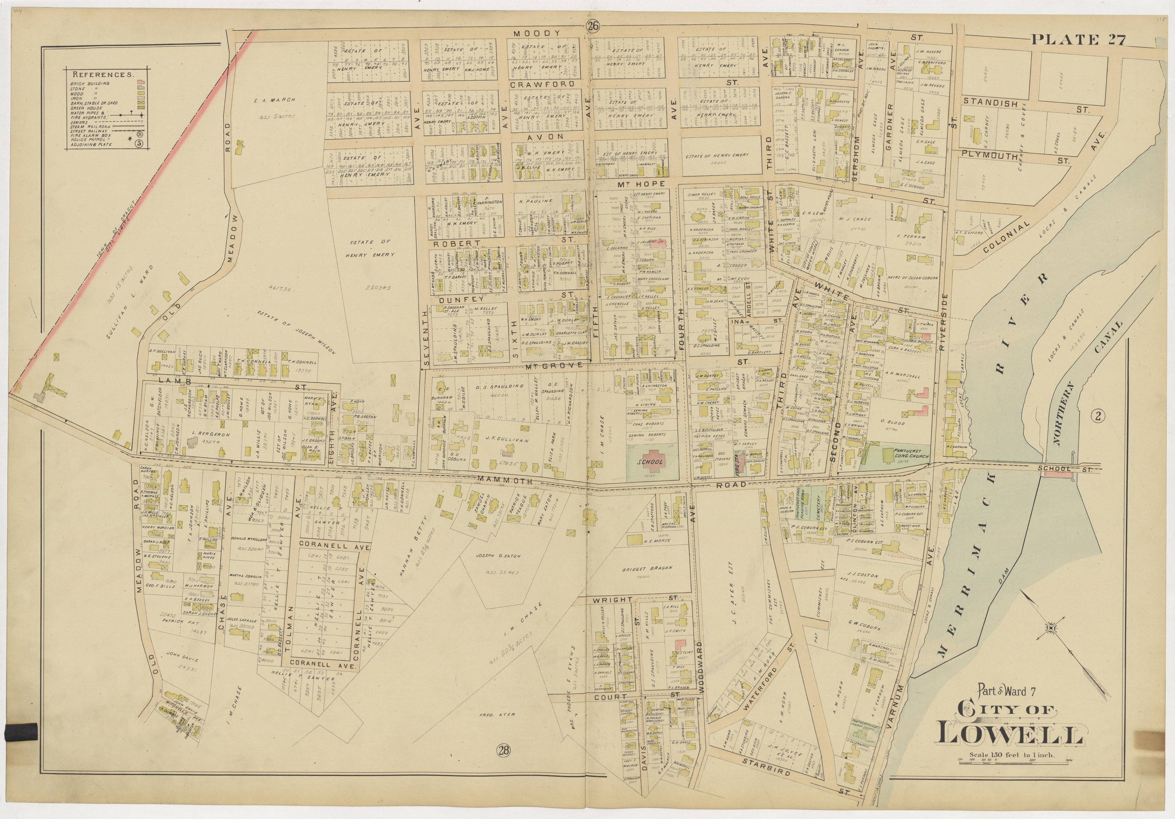 Image 31 of Atlas of the City of Lowell Massachusetts from Atlas of the City of Lowell Massachusetts 1896 by Relic Map Company