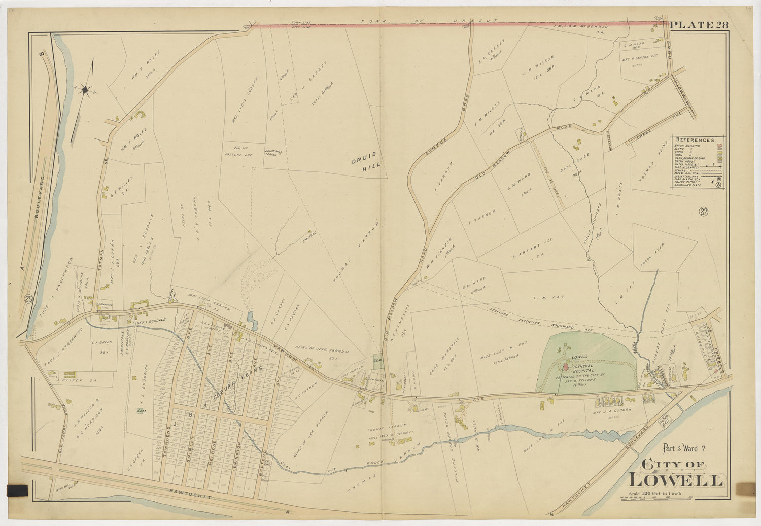 Image 32 of Atlas of the City of Lowell Massachusetts from Atlas of the City of Lowell Massachusetts 1896 by Relic Map Company