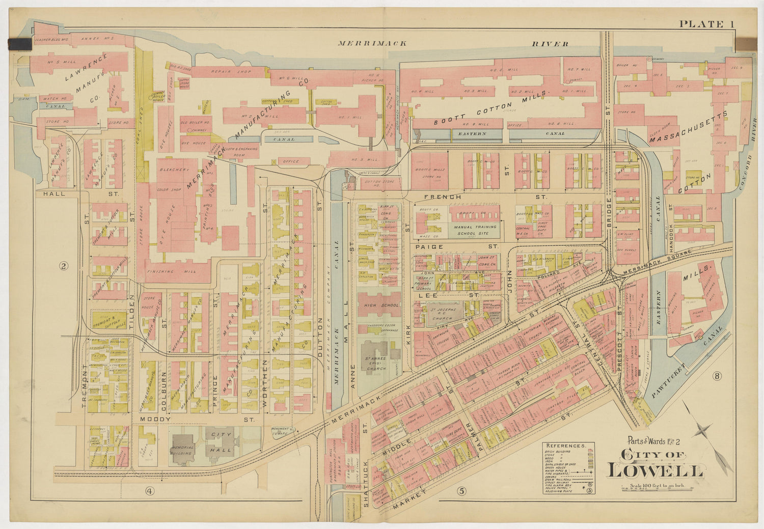 Image 5 of Atlas of the City of Lowell Massachusetts from Atlas of the City of Lowell Massachusetts 1896 by Relic Map Company