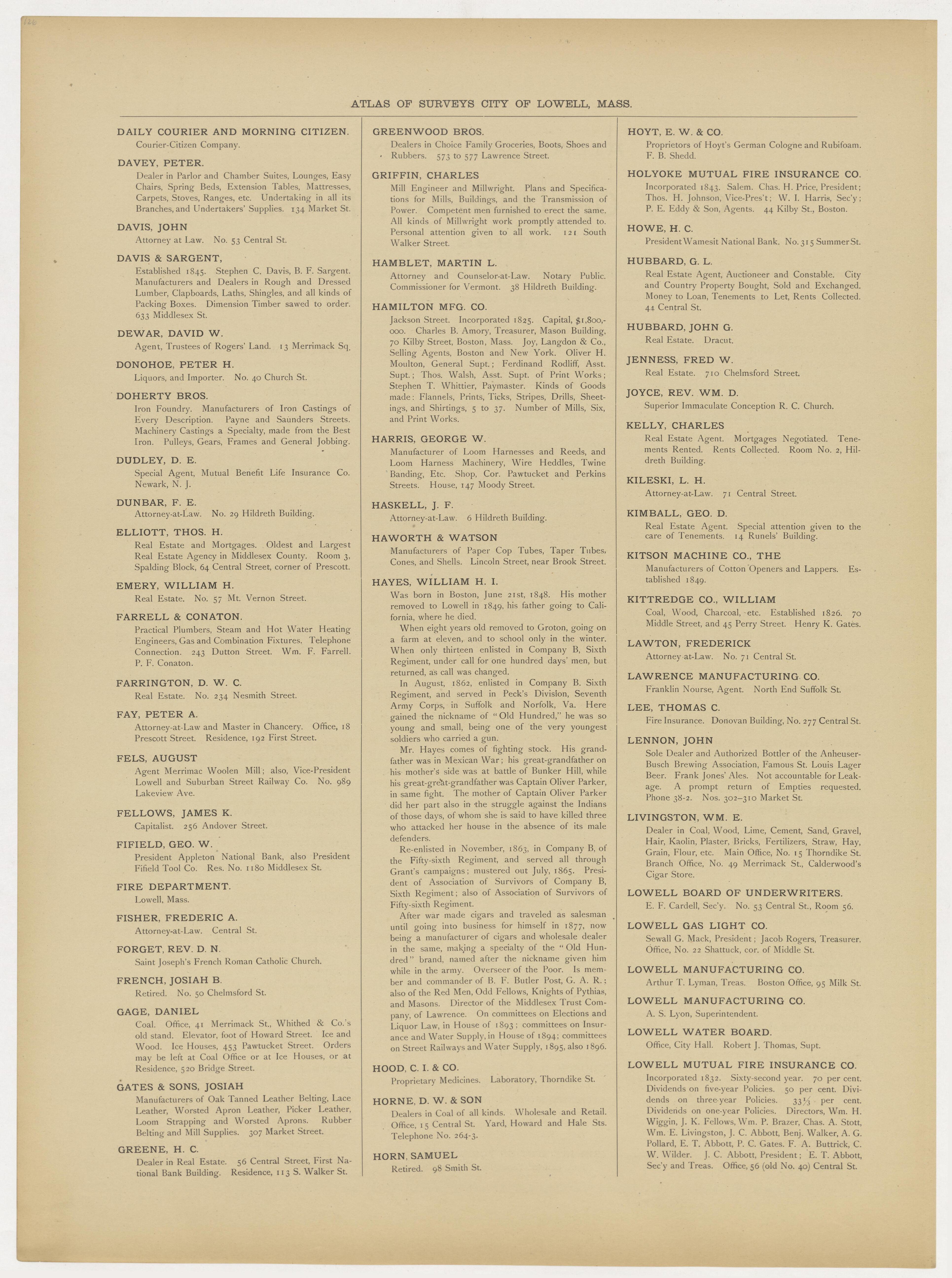 This old map of Boston, Lowell, Massachusetts,  was created by Richards Map Company in 1896