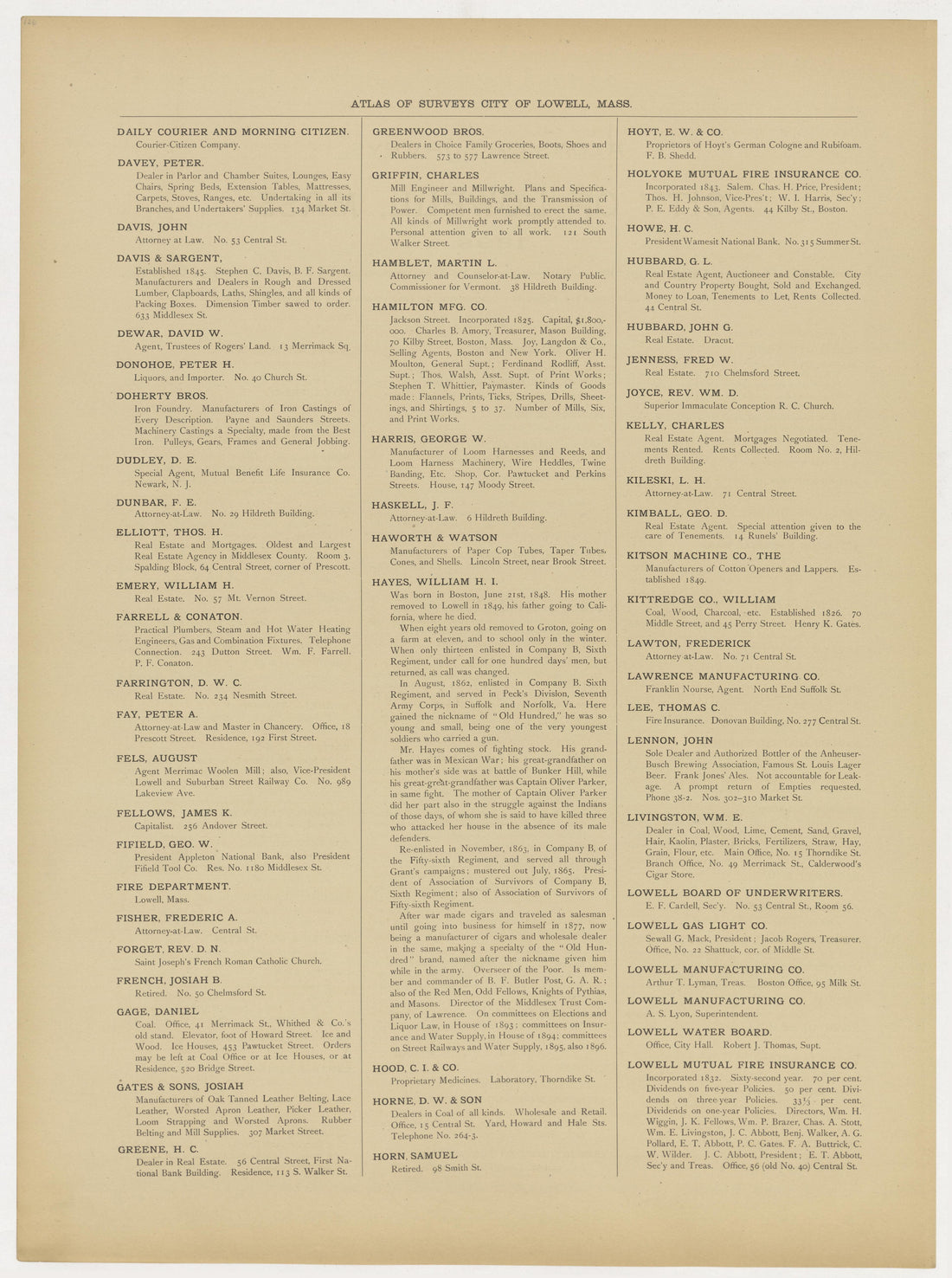 This old map of Boston, Lowell, Massachusetts,  was created by Richards Map Company in 1896