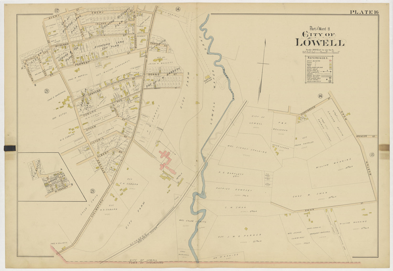 Image 20 of Atlas of the City of Lowell Massachusetts from Atlas of the City of Lowell Massachusetts 1896 by Relic Map Company