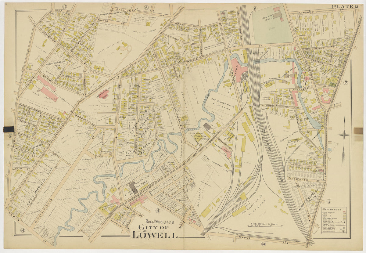 Image 19 of Atlas of the City of Lowell Massachusetts from Atlas of the City of Lowell Massachusetts 1896 by Relic Map Company