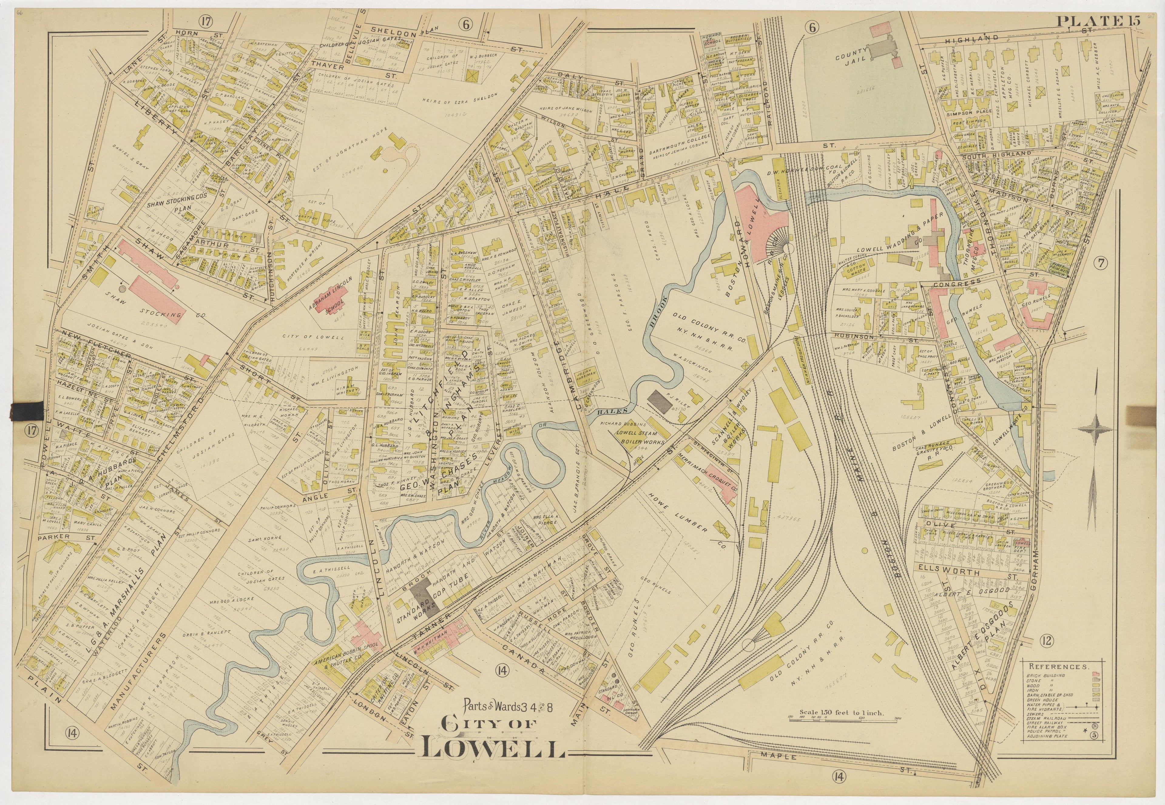 Image 19 of Atlas of the City of Lowell Massachusetts from Atlas of the City of Lowell Massachusetts 1896 by Relic Map Company
