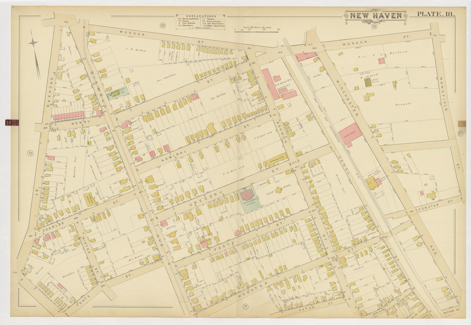 Image 22 of Atlas of City of New Haven, Connecticut... from Atlas of City of New Haven, Connecticut 1888 by Relic Map Company