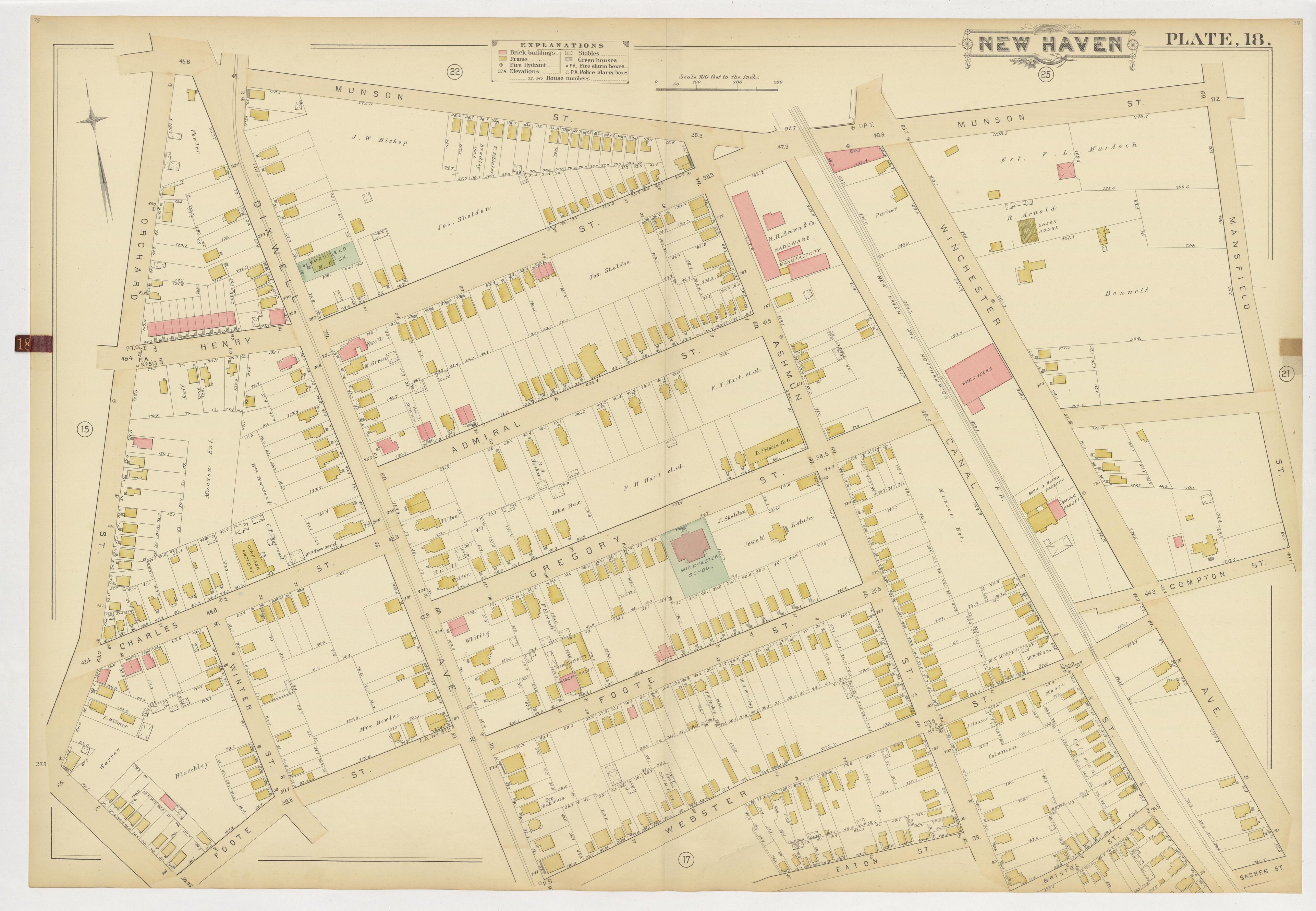 Image 22 of Atlas of City of New Haven, Connecticut... from Atlas of City of New Haven, Connecticut 1888 by Relic Map Company