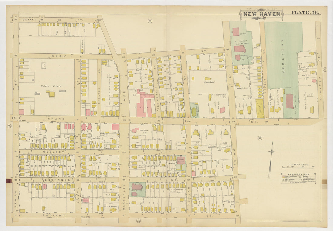 Image 42 of Atlas of City of New Haven, Connecticut... from Atlas of City of New Haven, Connecticut 1888 by Relic Map Company