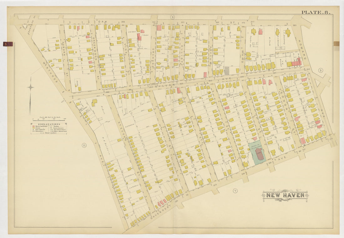 Image 12 of Atlas of City of New Haven, Connecticut... from Atlas of City of New Haven, Connecticut 1888 by Relic Map Company