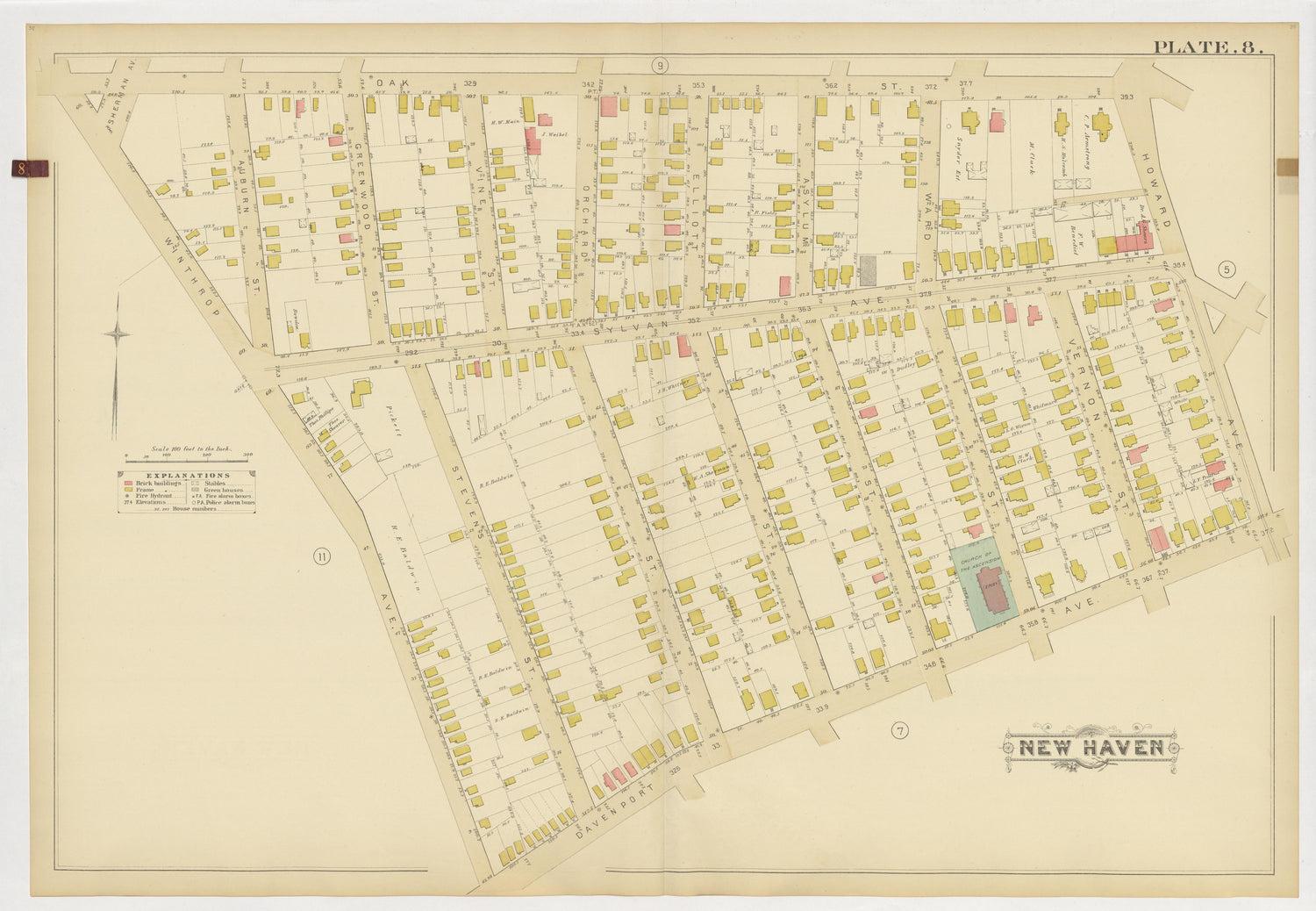 Image 12 of Atlas of City of New Haven, Connecticut... from Atlas of City of New Haven, Connecticut 1888 by Relic Map Company