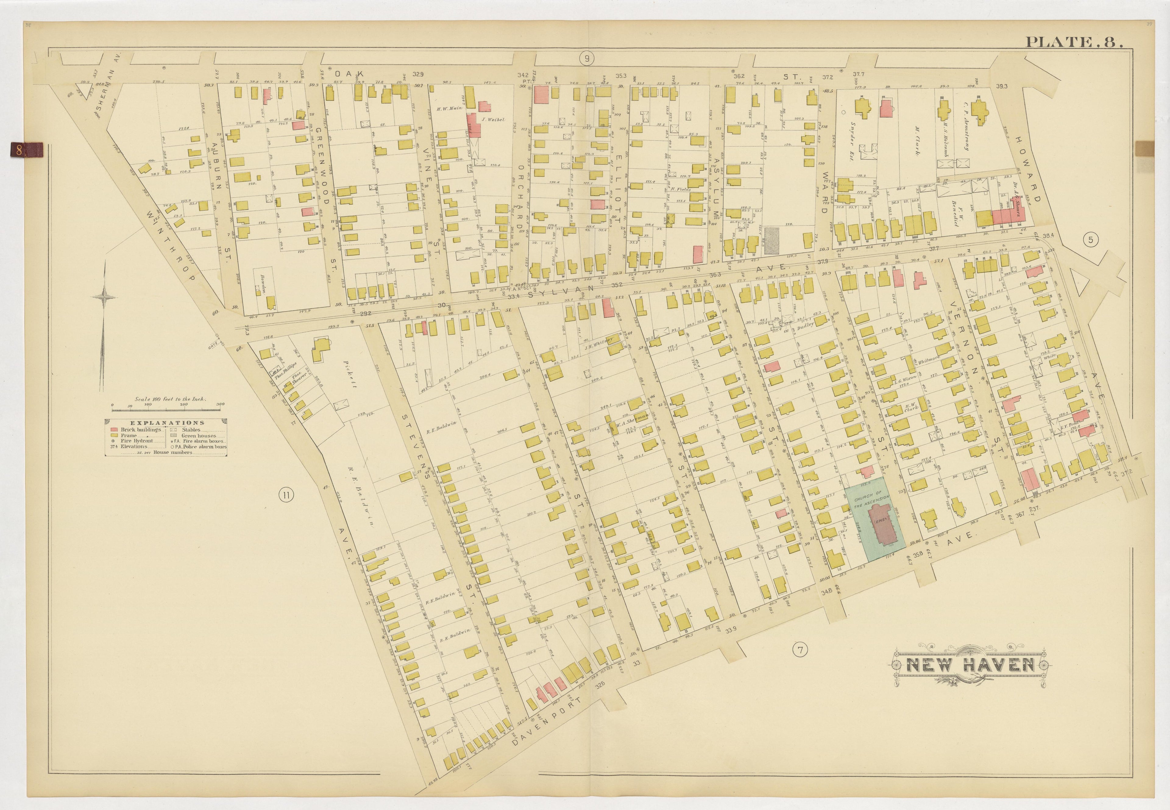 Image 12 of Atlas of City of New Haven, Connecticut... from Atlas of City of New Haven, Connecticut 1888 by Relic Map Company