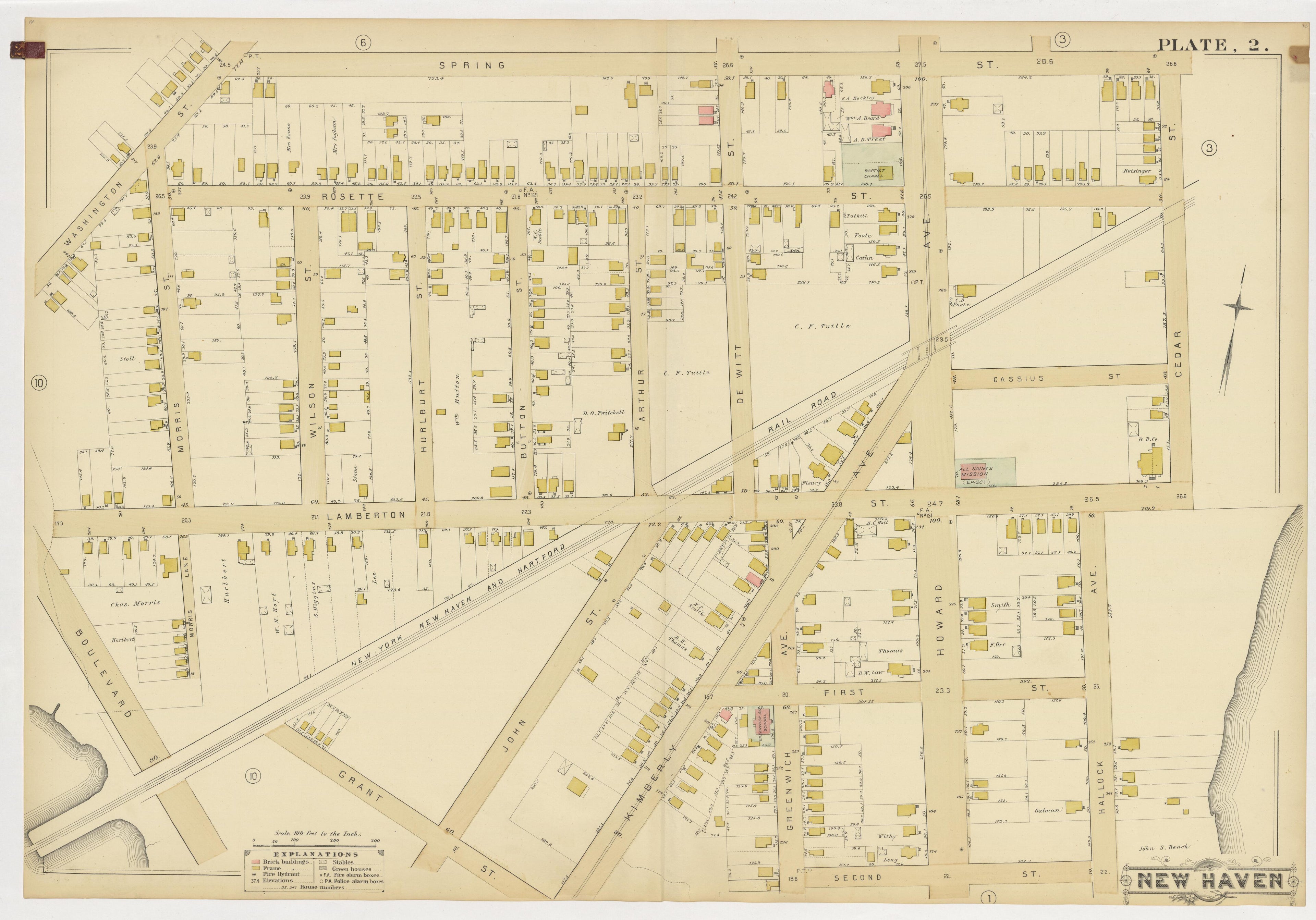 Image 6 of Atlas of City of New Haven, Connecticut... from Atlas of City of New Haven, Connecticut 1888 by Relic Map Company