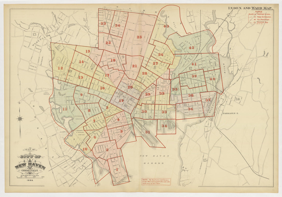 Image 4 of Atlas of City of New Haven, Connecticut... from Atlas of City of New Haven, Connecticut 1888 by Relic Map Company