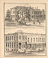 Views - 2 from Illustrated Atlas Map of Cass County, Illinois : Carefully Compiled from Personal Examinations and Surveys 1874 by Relic Map Company