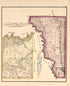 Township 19 North Range 8 West from Illustrated Atlas Map of Cass County, Illinois : Carefully Compiled from Personal Examinations and Surveys 1874 by Relic Map Company
