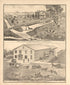 Views - 2 from Illustrated Atlas Map of Cass County, Illinois : Carefully Compiled from Personal Examinations and Surveys 1874 by Relic Map Company