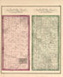 Township 17 North Range 8 West; Township 18 North Range 8 West from Illustrated Atlas Map of Cass County, Illinois : Carefully Compiled from Personal Examinations and Surveys 1874 by Relic Map Company
