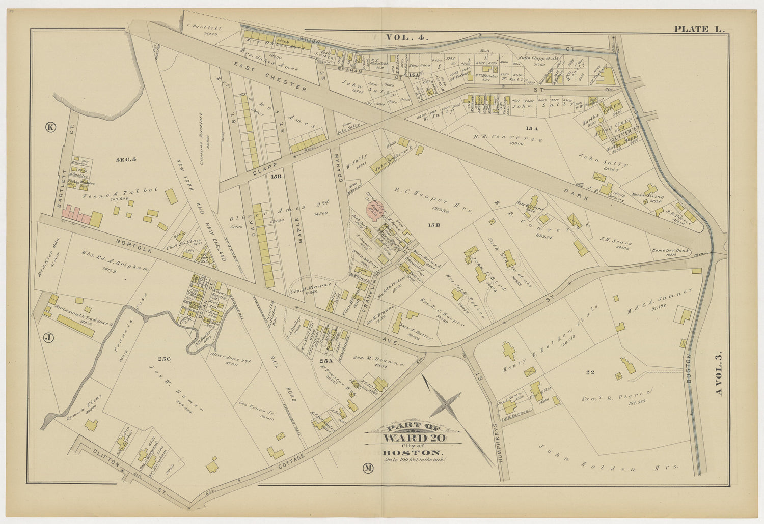 This old map of Boston, Brighton, Charlestown, Dorchester, Massachusetts, Roxbury, , West Roxbury was created by G.W. Bromley &amp; Co in 1883