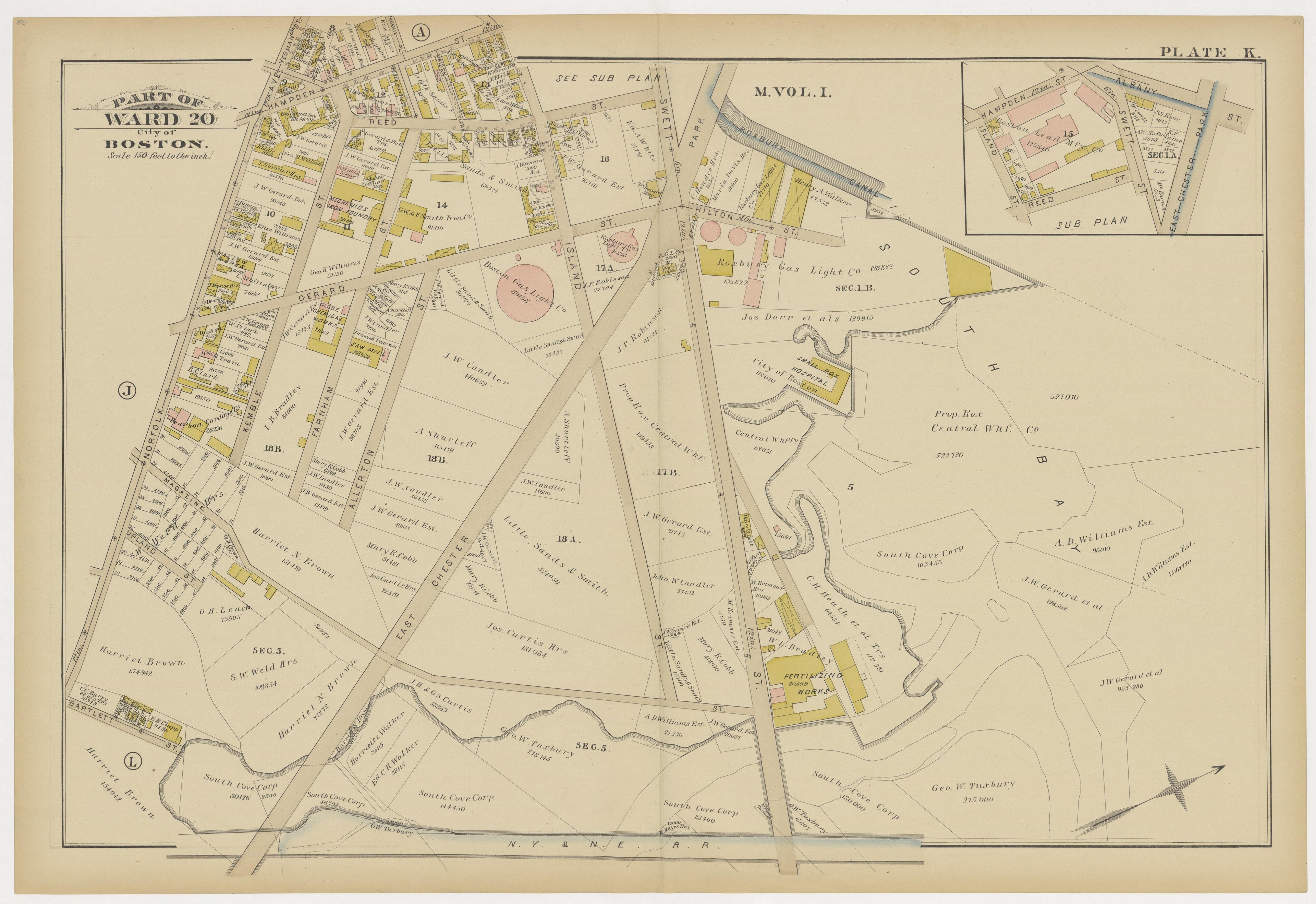 This old map of Boston, Brighton, Charlestown, Dorchester, Massachusetts, Roxbury, , West Roxbury was created by G.W. Bromley &amp; Co in 1883