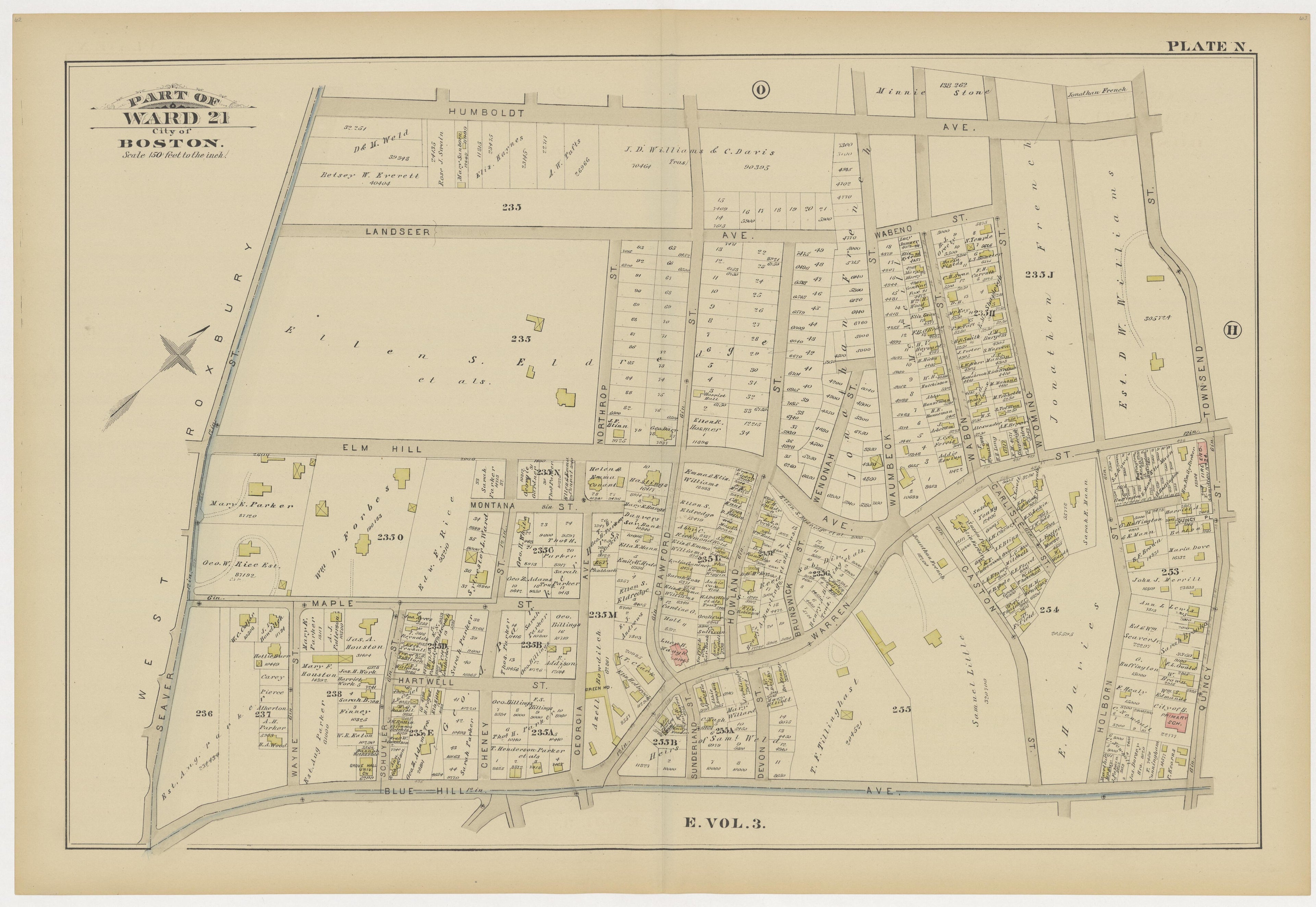 This old map of Boston, Brighton, Charlestown, Dorchester, Massachusetts, Roxbury, , West Roxbury was created by G.W. Bromley &amp; Co in 1883