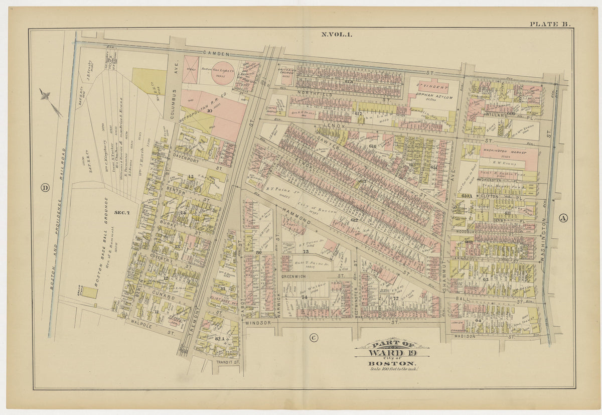 Image 5 of Atlas of the City of Boston ... from Atlas of the City of Boston 1883 by Relic Map Company