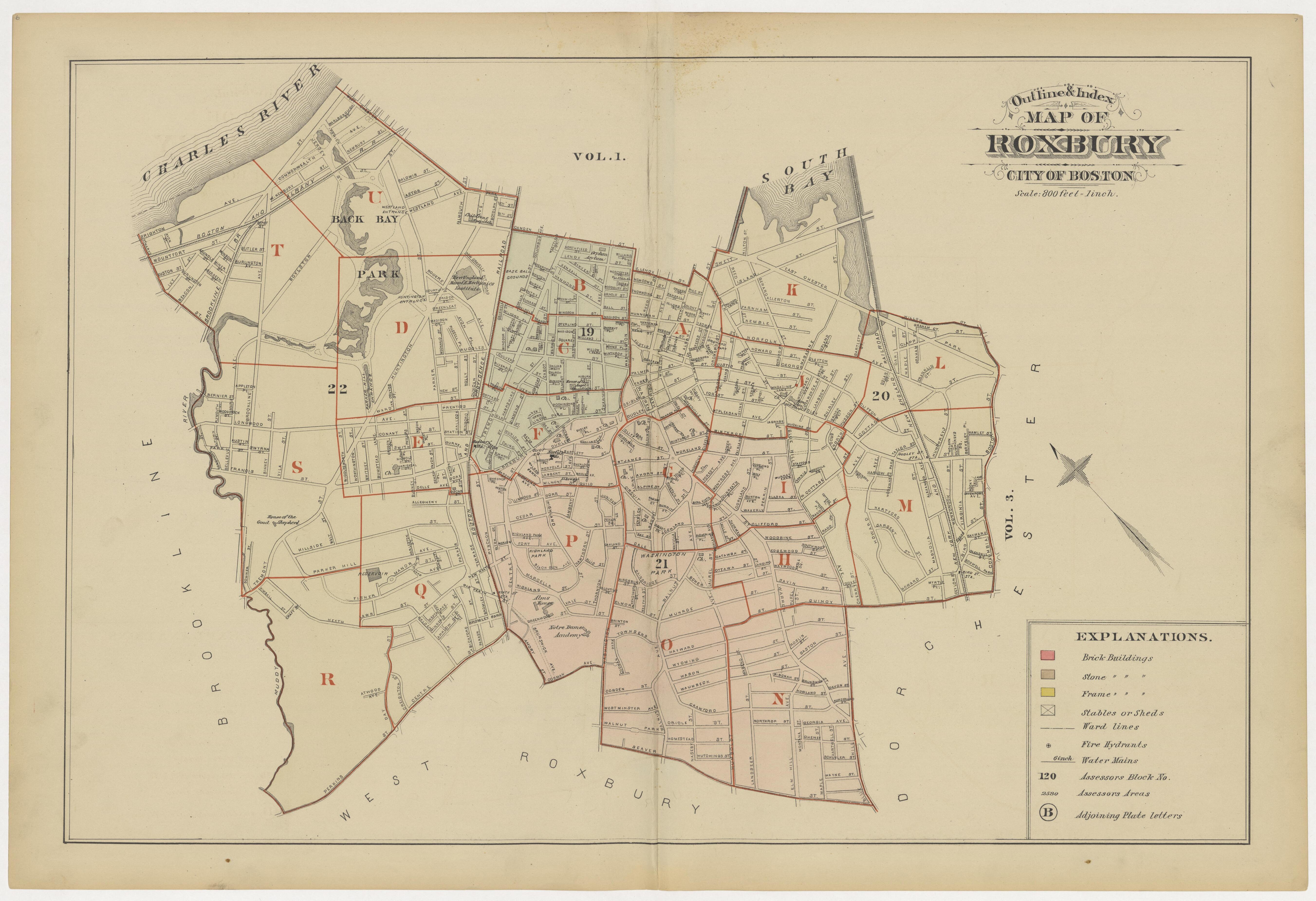 This old map of Boston, Brighton, Charlestown, Dorchester, Massachusetts, Roxbury, , West Roxbury was created by G.W. Bromley &amp; Co in 1883