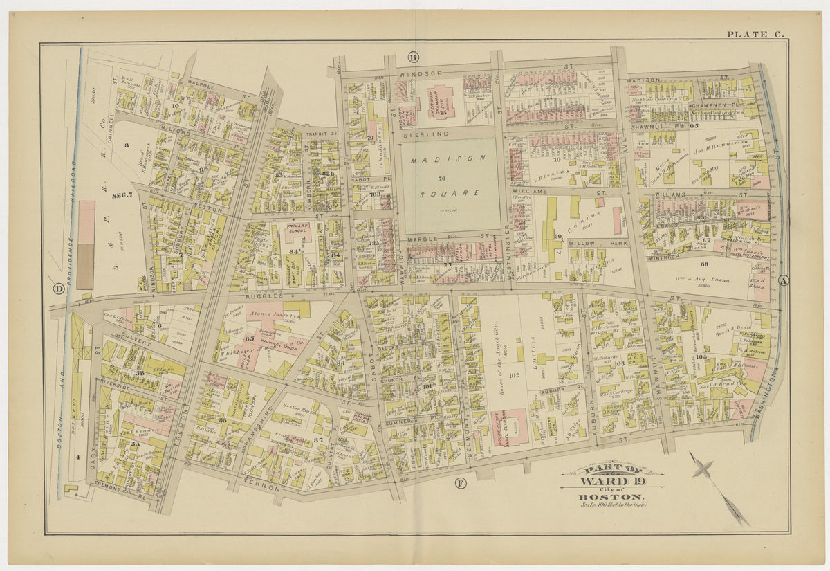Image 6 of Atlas of the City of Boston ... from Atlas of the City of Boston 1883 by Relic Map Company
