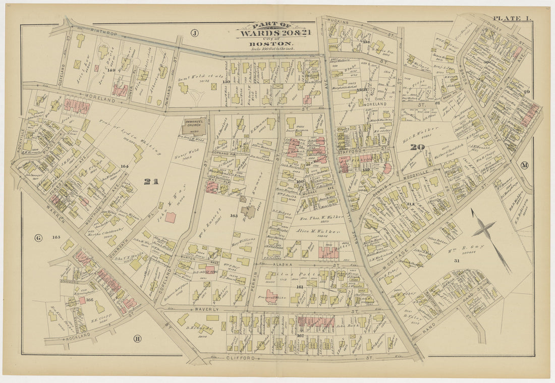 This old map of Boston, Brighton, Charlestown, Dorchester, Massachusetts, Roxbury, , West Roxbury was created by G.W. Bromley &amp; Co in 1883