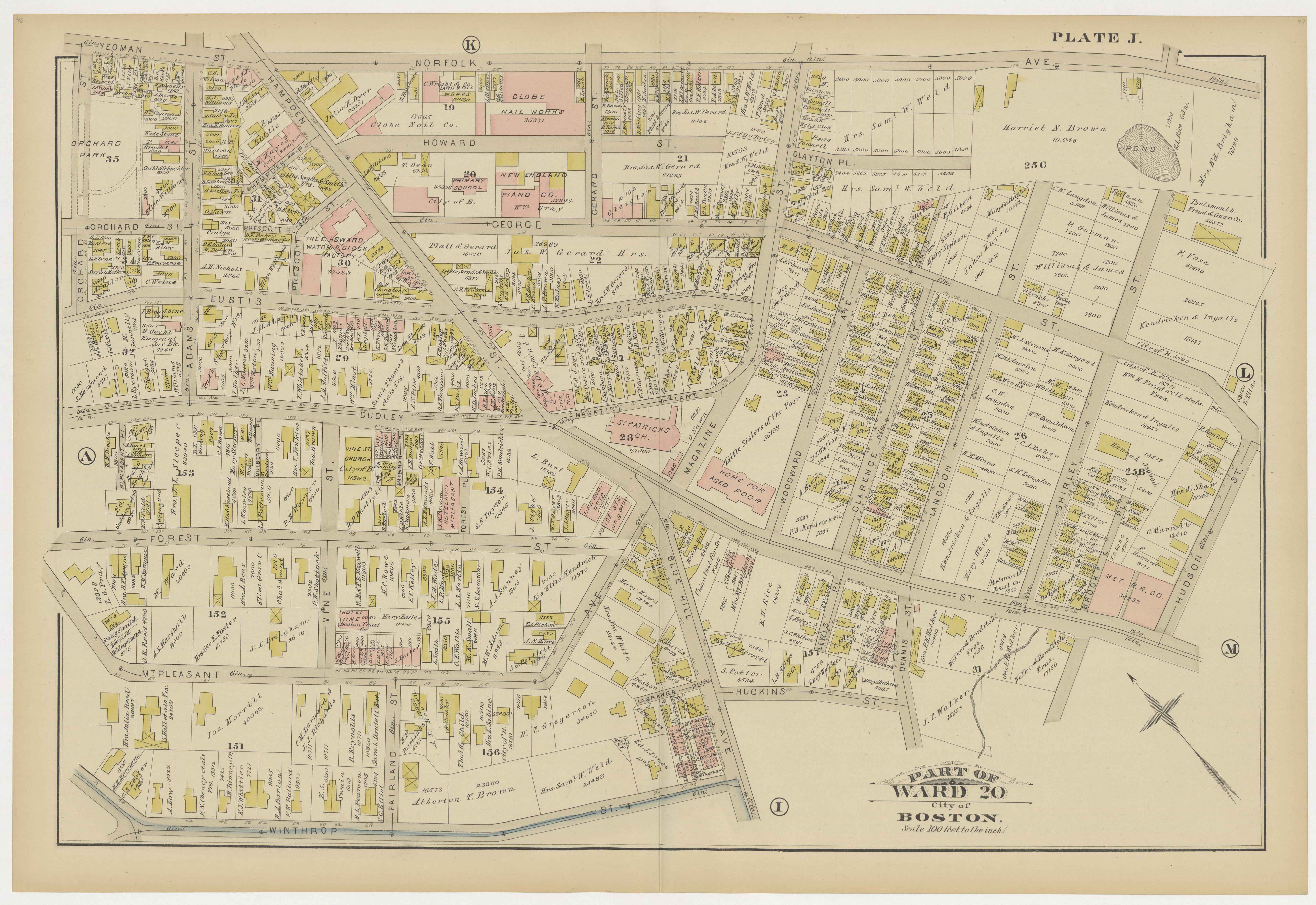 This old map of Boston, Brighton, Charlestown, Dorchester, Massachusetts, Roxbury, , West Roxbury was created by G.W. Bromley &amp; Co in 1883
